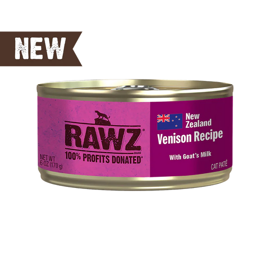 RAWZ 94% Venison Recipe with Goat's Milk Pate Wet Cat Food 3oz