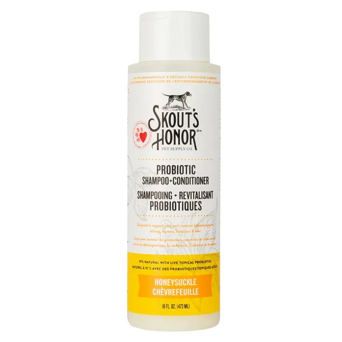 Skout's Honor Probiotic Honeysuckle Cat Shampoo & Conditioner, 16 oz
