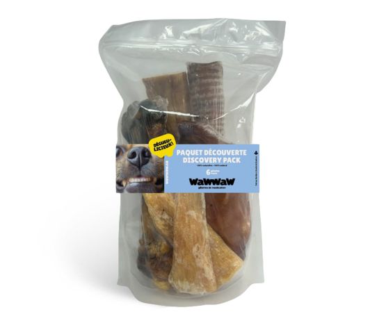 Wawwaw Discovery Pack For Dog, In Bag Of 6 Assorted Pieces