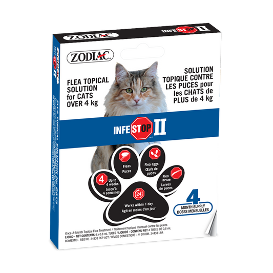 Zodiac Infestop II Topical Flea Adulticide for Cats Over 4KG