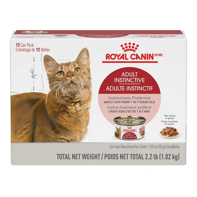 Royal Canin® Feline Health Nutrition™ Adult Instinctive Thin Slices In Gravy Canned Cat Food - 12 can pack, 3 oz