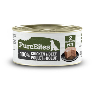 PureBites Pates 100% Pure Chicken & Beef Wet Dog Food 71gm