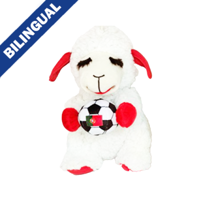 Multipet Wrinkleez Lamb Chop Soccer Portugal 8" Dog Toy