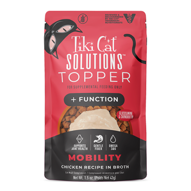 Tiki Cat Solutions Mobility Chicken Recipe in Broth Wet Cat Food Topper 1.5oz