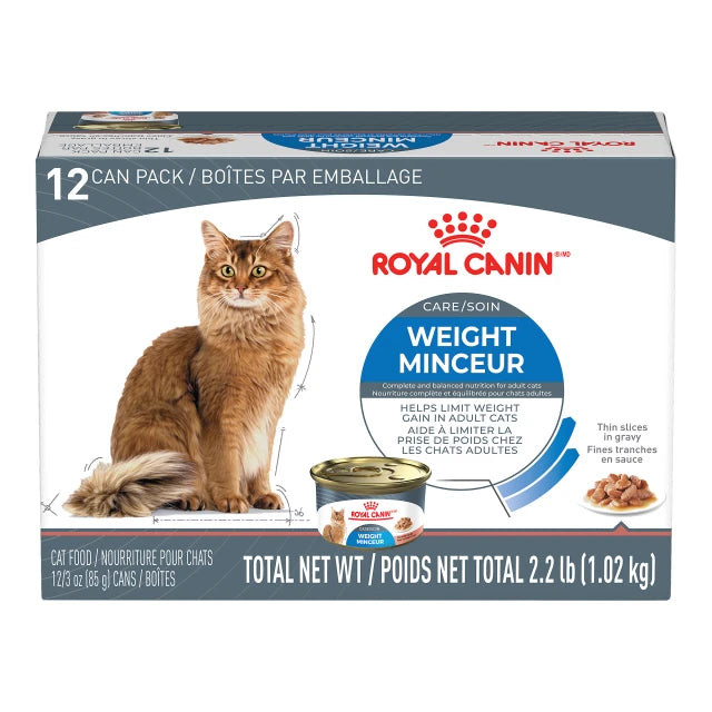 Royal Canin® Feline Care Nutrition™ Weight Care Thin Slices In Gravy Canned Cat Food - 12 can pack, 3 oz
