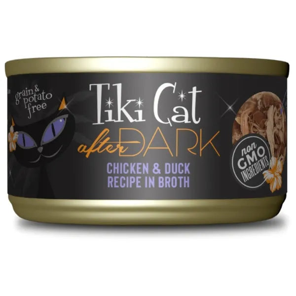 Tiki Cat After Dark Chicken & Duck Recipe in Broth Wet Cat Food 5.5 oz