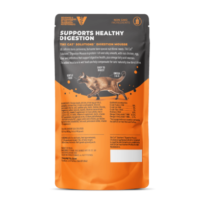 Tiki Cat Solutions Mousse Digestion Chicken & Egg Recipe in Broth Wet Cat Food 2.4oz