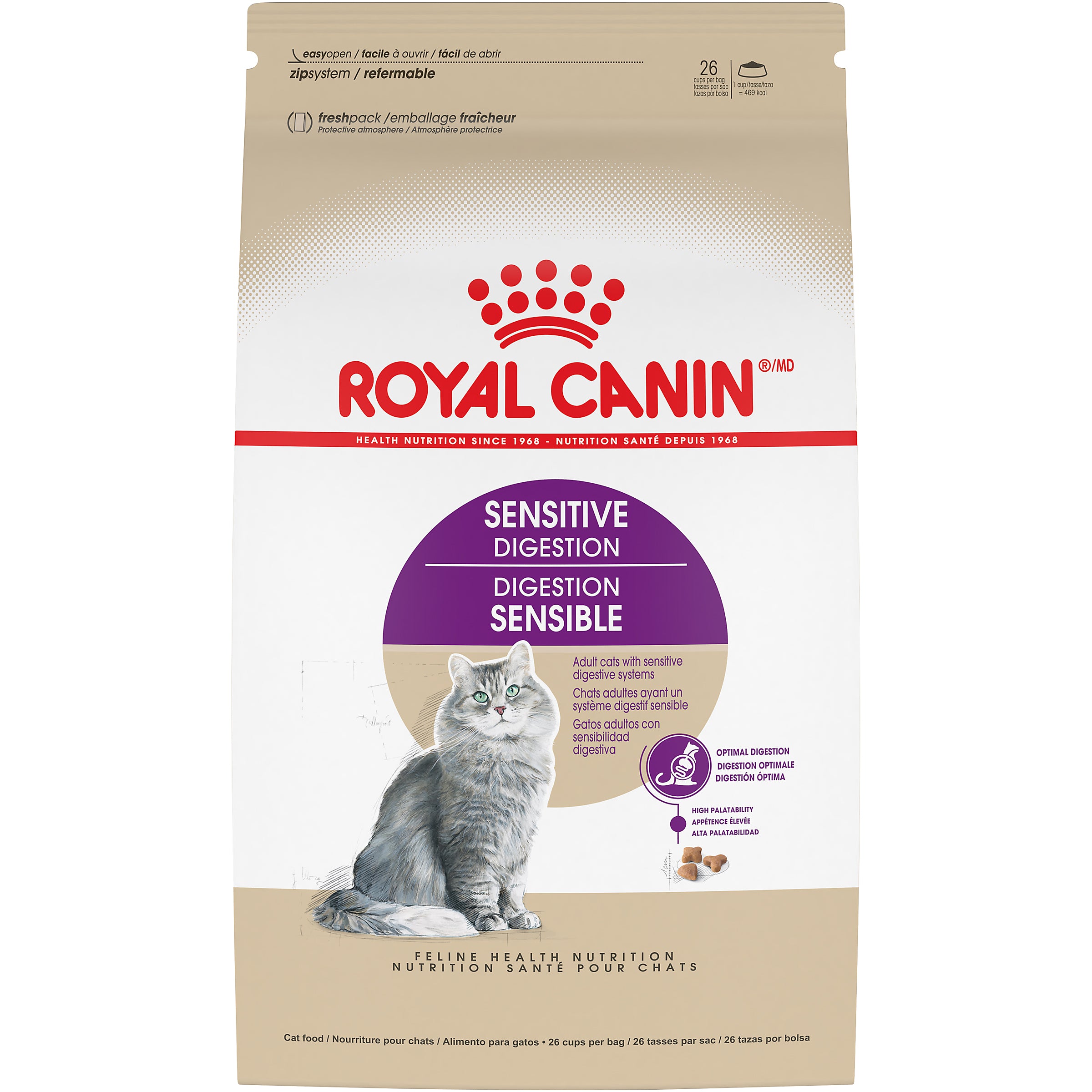 Complete and balanced nutrition for adult cats over 1 year old - Digestive sensitivity