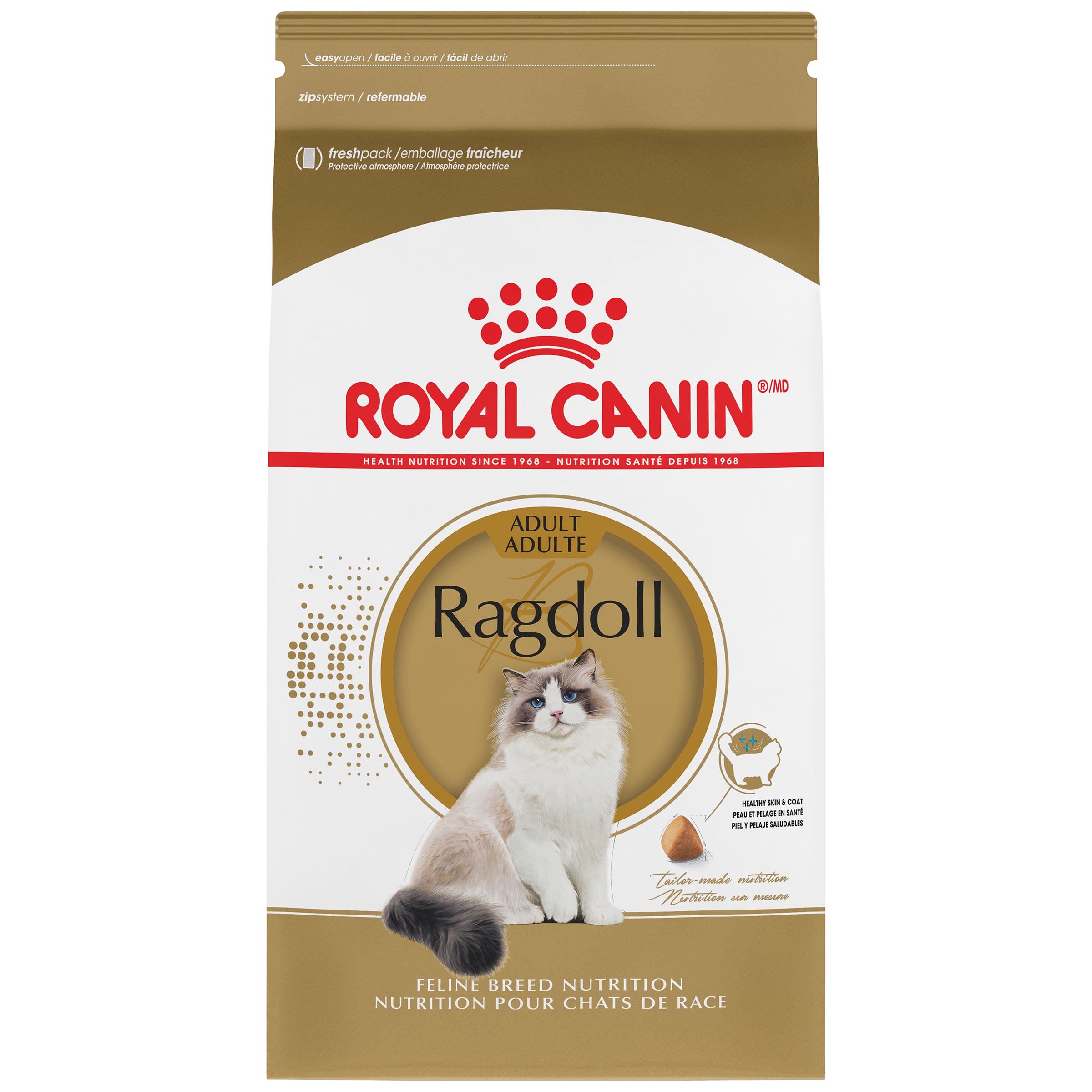 For Ragdoll cats from 12 months to 12 years of age.