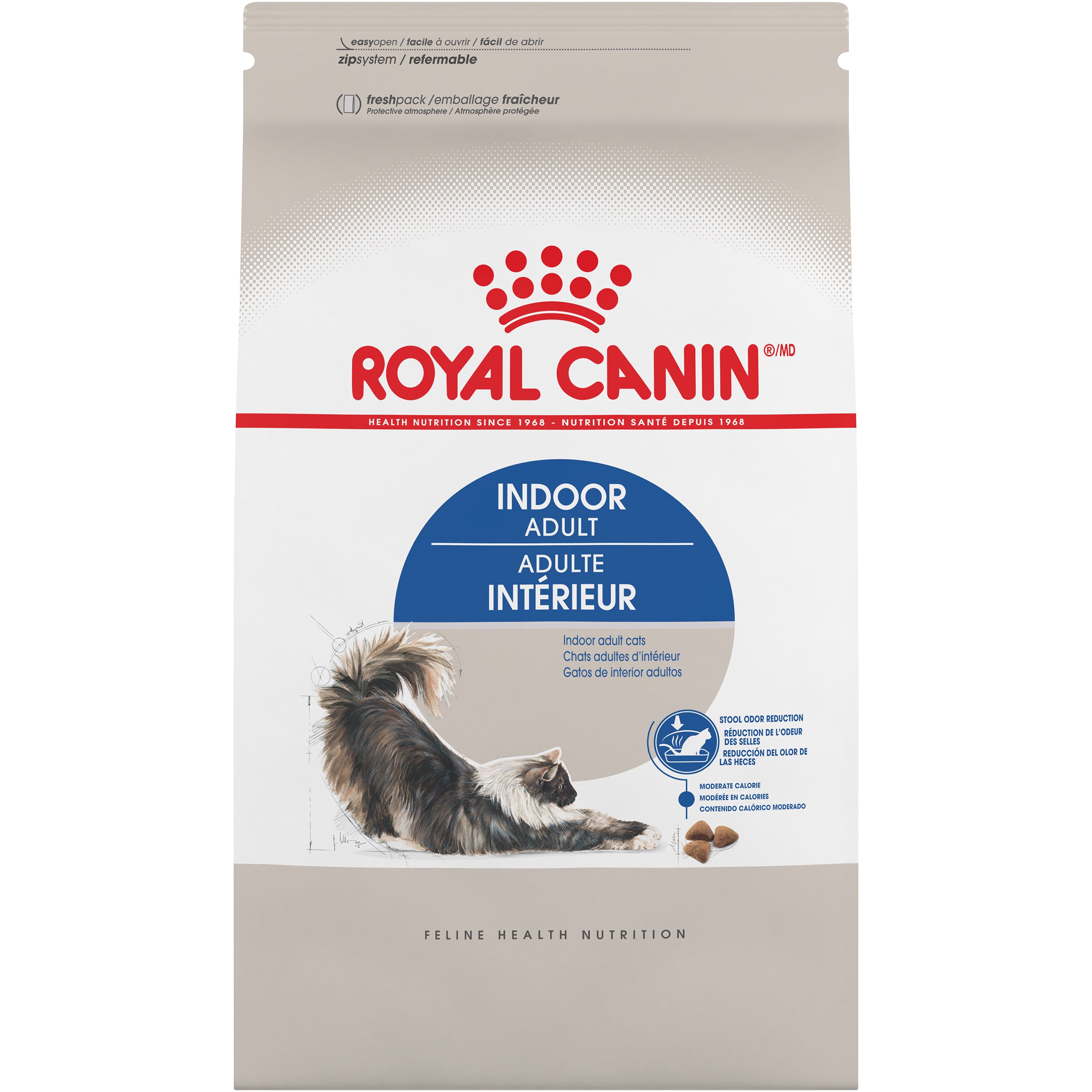 ROYAL CANIN® INDOOR ADULT addresses these issues for indoor cats, 1 to 7 years of age.