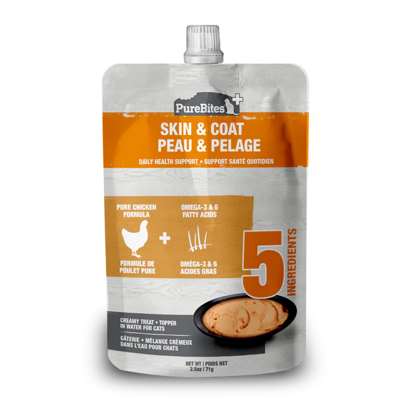 PureBites Plus Squeezables Skin & Coat For Cats 71 gm
