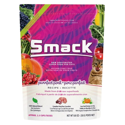 Smack Raw Dehydrated Cat Food - Purrfect Pork 1.5 kg