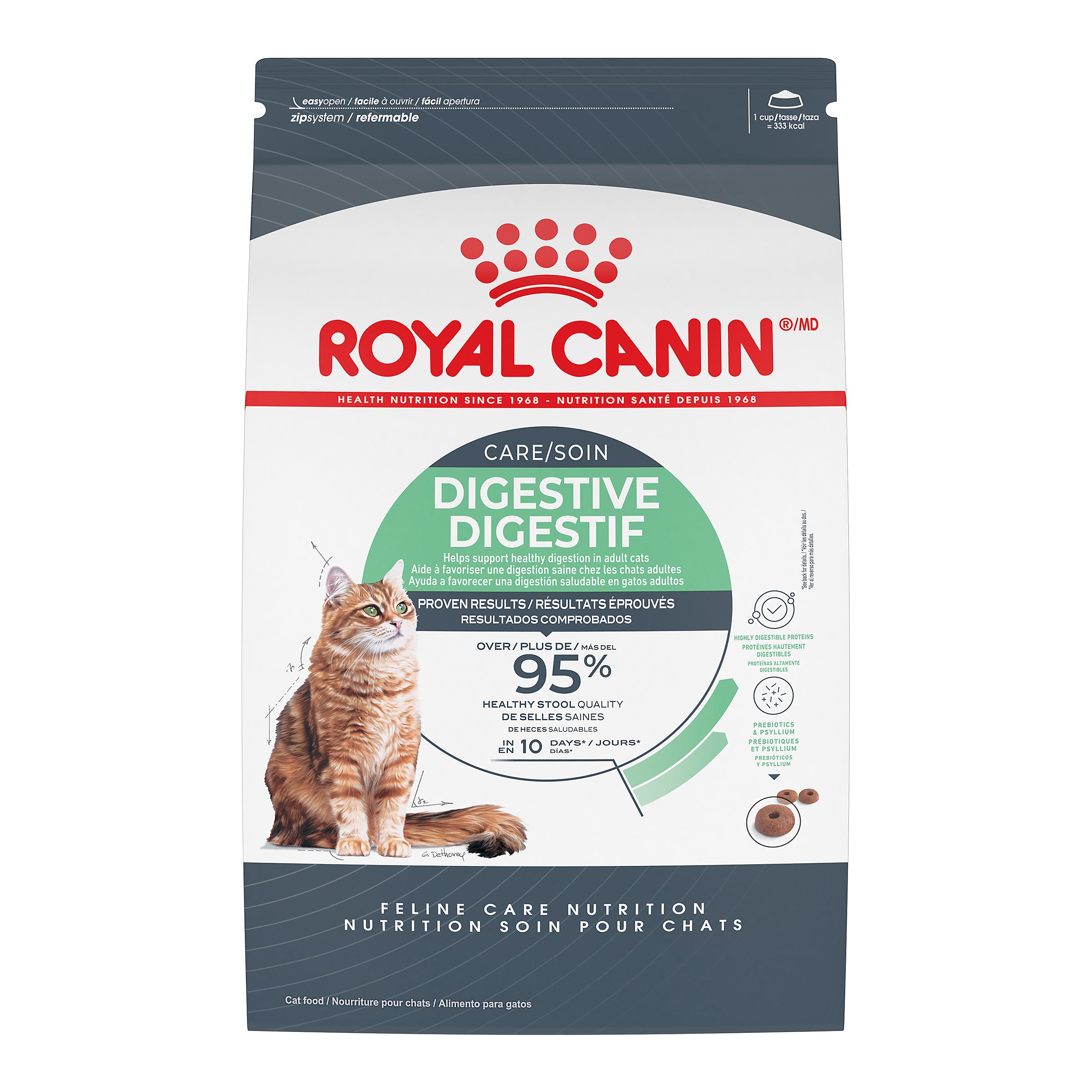 Complete and balanced nutrition for adult cats - Formulated to help support healthy digestion