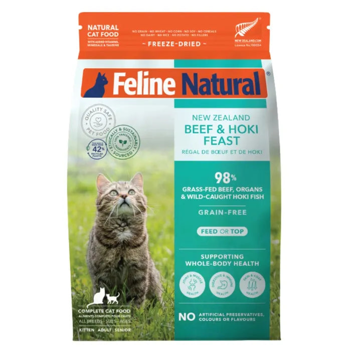 Feline Natural Freeze-Dried Cat Food - Beef & Hoki Feast 320 g