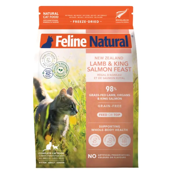 Feline Natural Freeze-Dried Cat Food - Lamb & Salmon Feast 320 g
