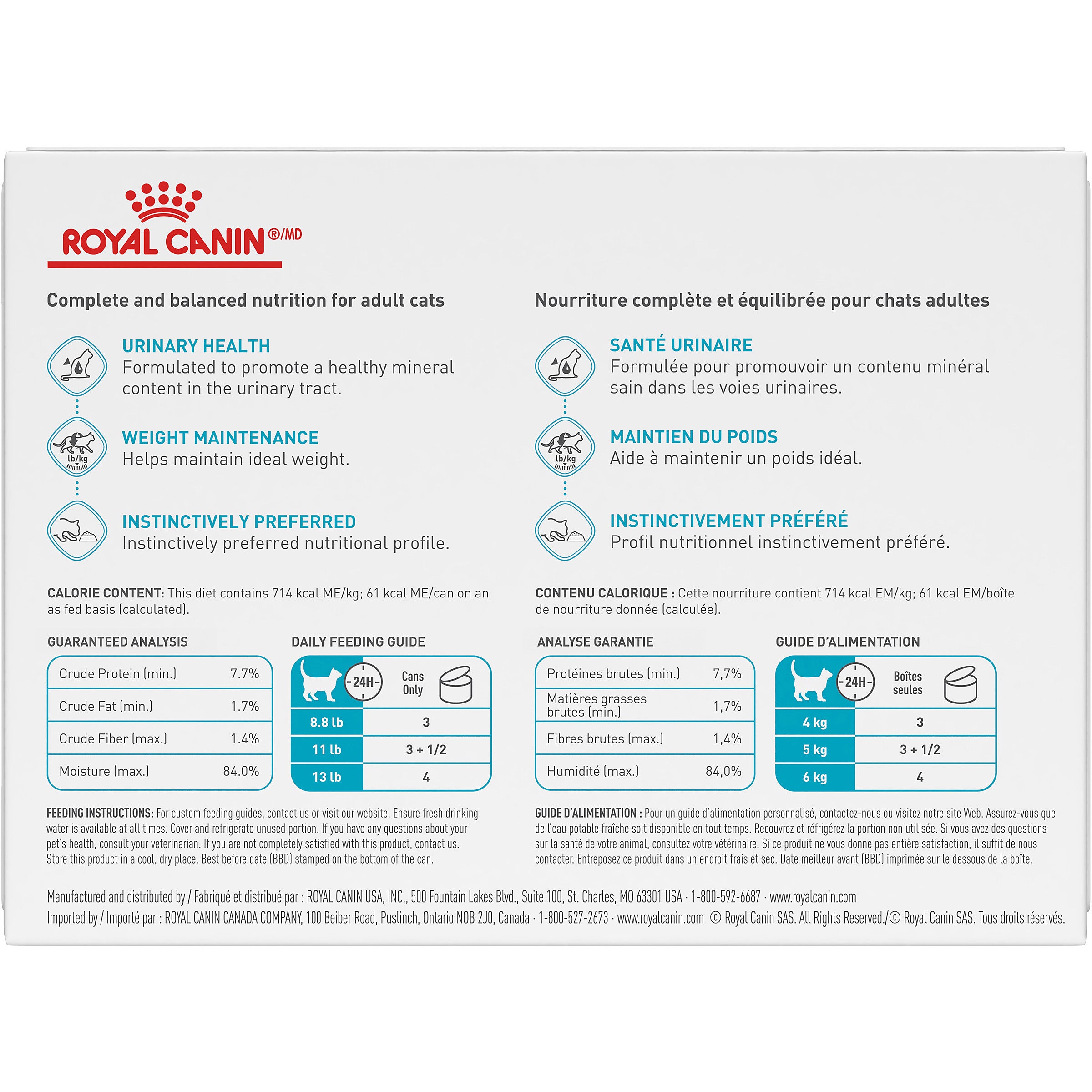 Royal Canin® Feline Care Nutrition™ Urinary Care Thin Slices In Gravy Canned Cat Food -12 Can Pack - 3 oz