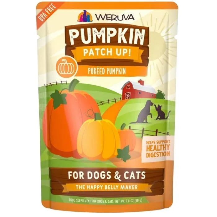 Weruva Pumpkin Patch Up! Supplement for Cats and Dogs - Digestive Support, Pureed Pumpkin, 2.8 OZ