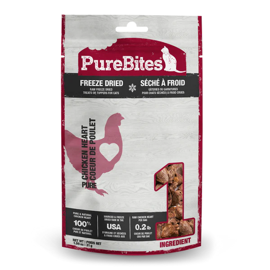 PureBites Chicken Heart Freeze Dried Cat Treat 31gm